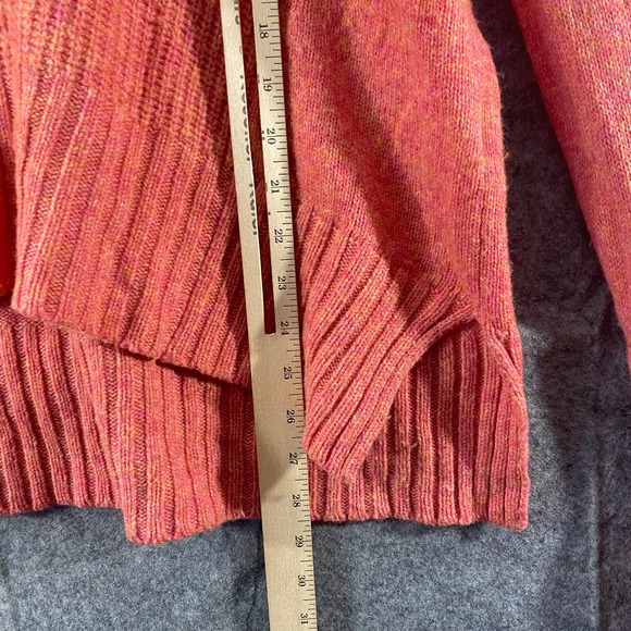 Anthropologie Moth Fireside Sweater Coral Pink Turtleneck Long Sleeve Oversized - Picture 6 of 10